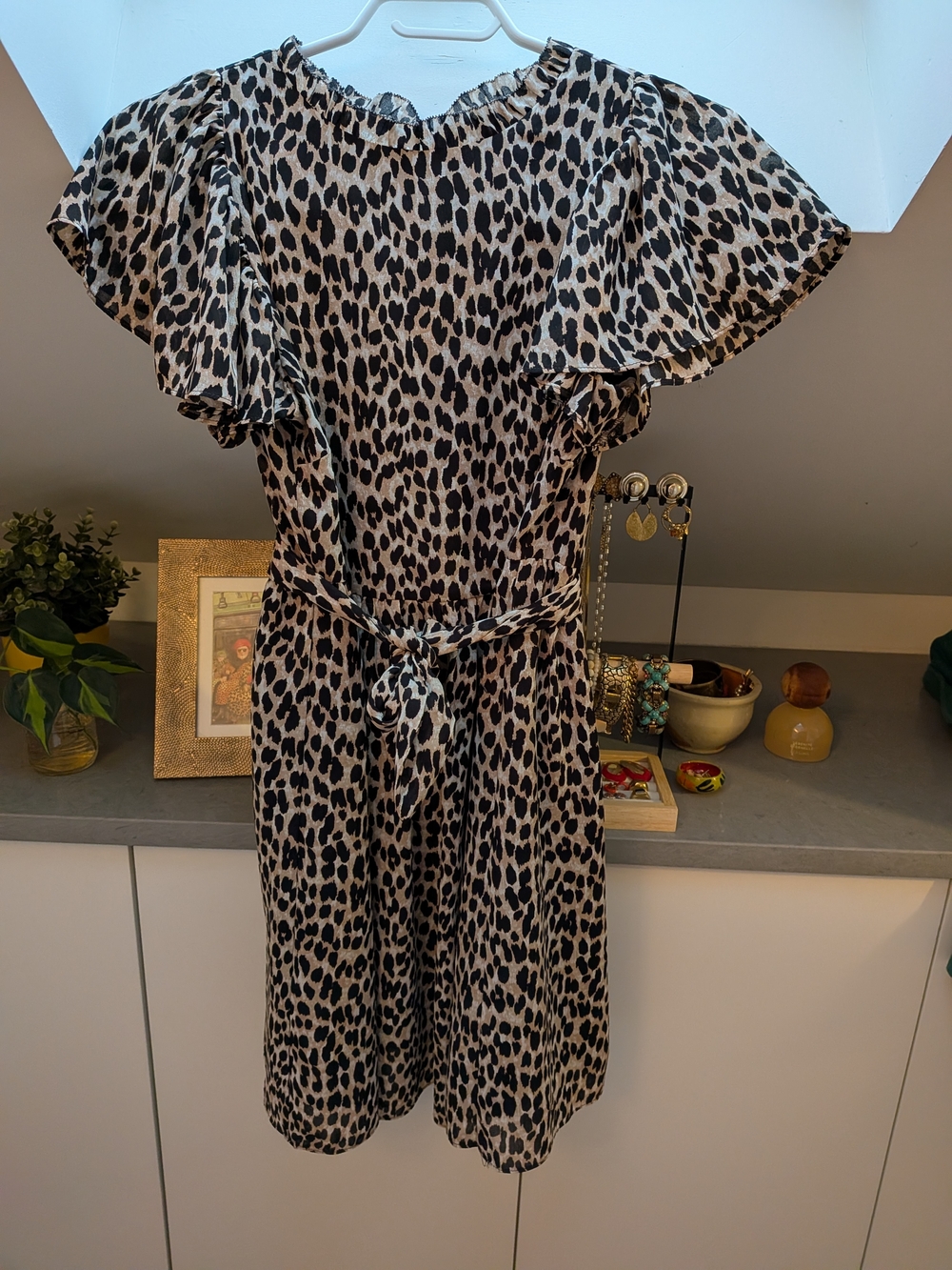 Leopard Print Print Baby Doll Dress